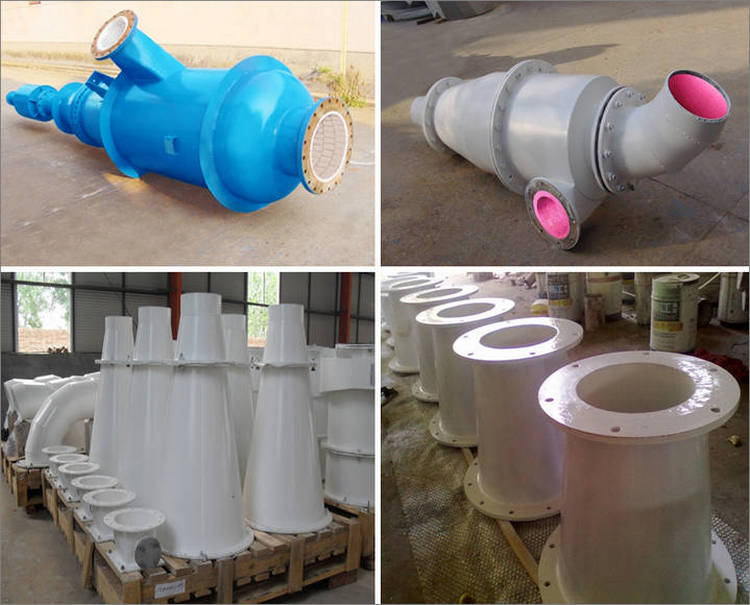 湖南银娱优越会生产的耐磨陶瓷内衬旋流器